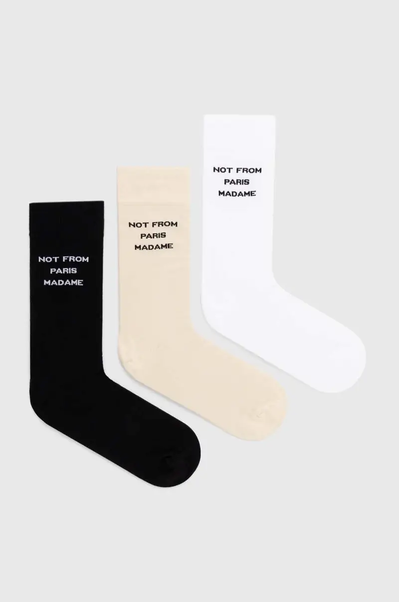 calzini in cotone Le Pack de Chaussettes Slogan pacco da 3 PERM-SK101-CO024-MC Multicolore