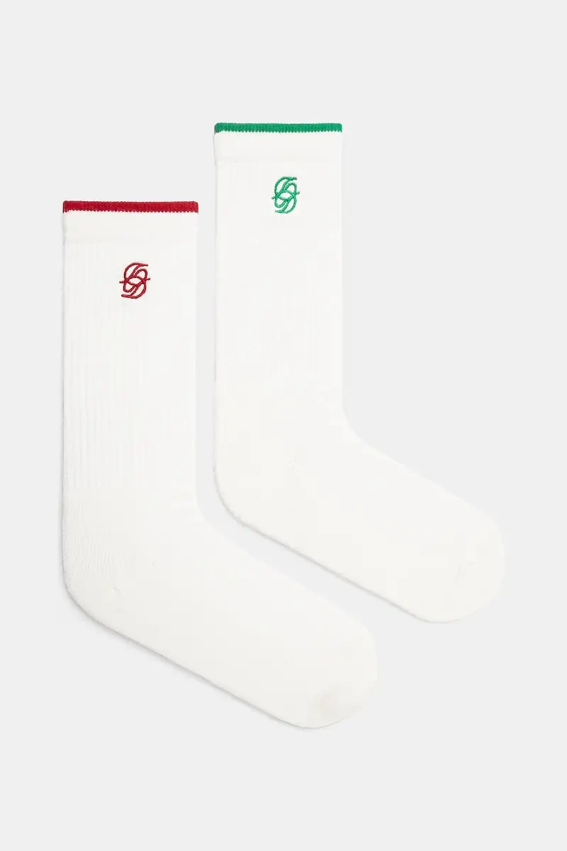 calzini La Chaussette D Miroir pacco da 2 uomo colore bianco G-SK124-CO024-MC