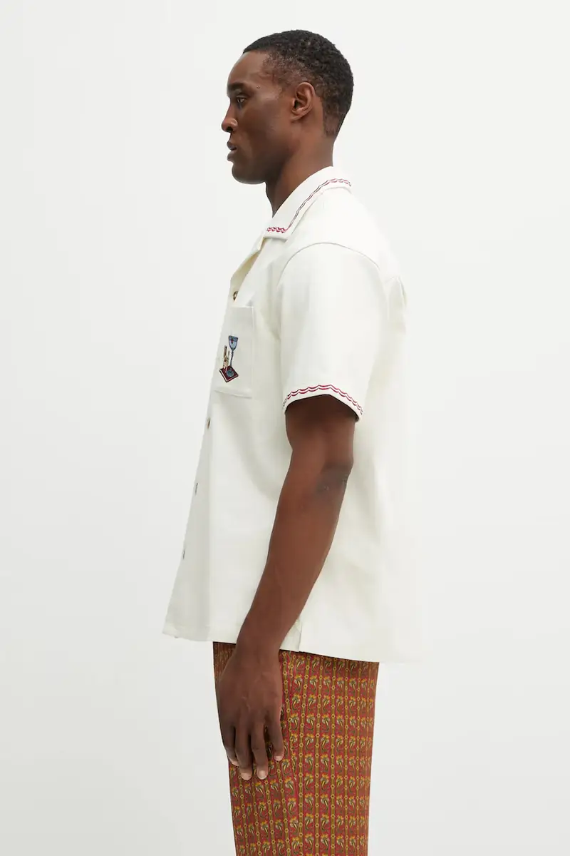 Drole De Monsieur Maglia cotone beige miniatura 2