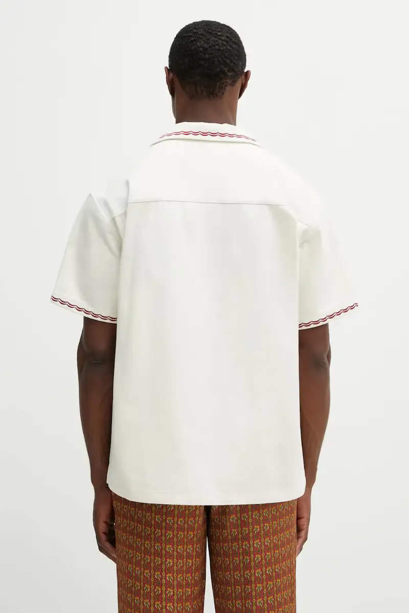 Drole De Monsieur Maglia cotone beige miniatura 3