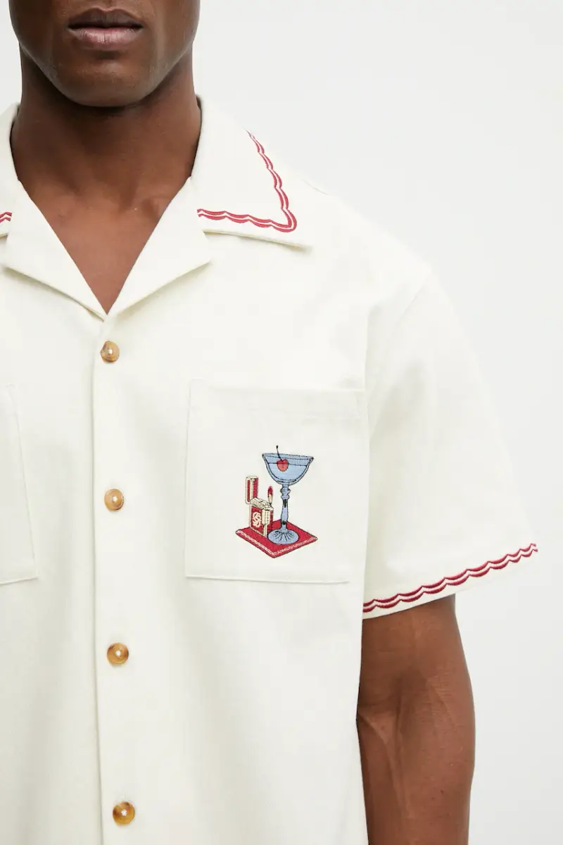 Drole De Monsieur Maglia cotone beige miniatura 4