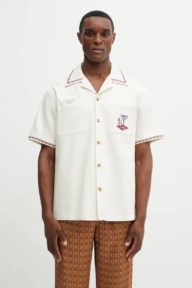 Drole De Monsieur Maglia cotone beige