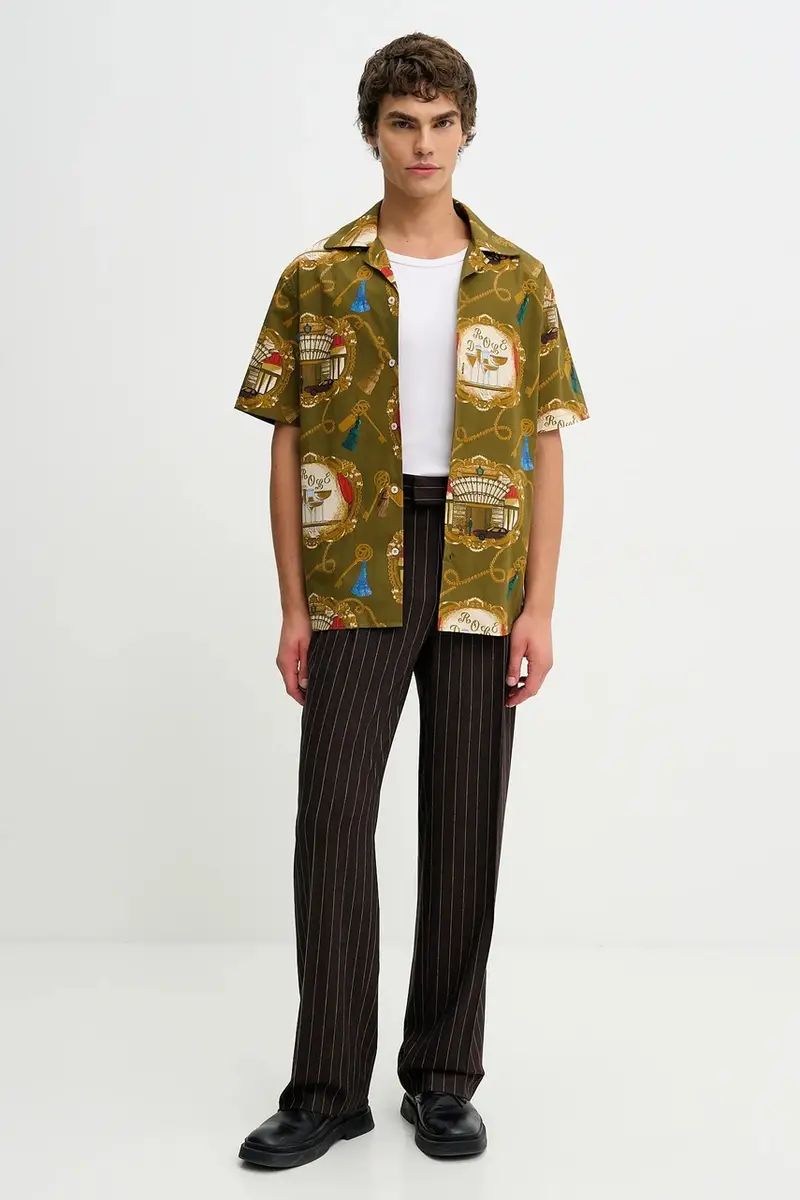 camicia in cotone La Chemise Grand HUtel Verde miniatura 2