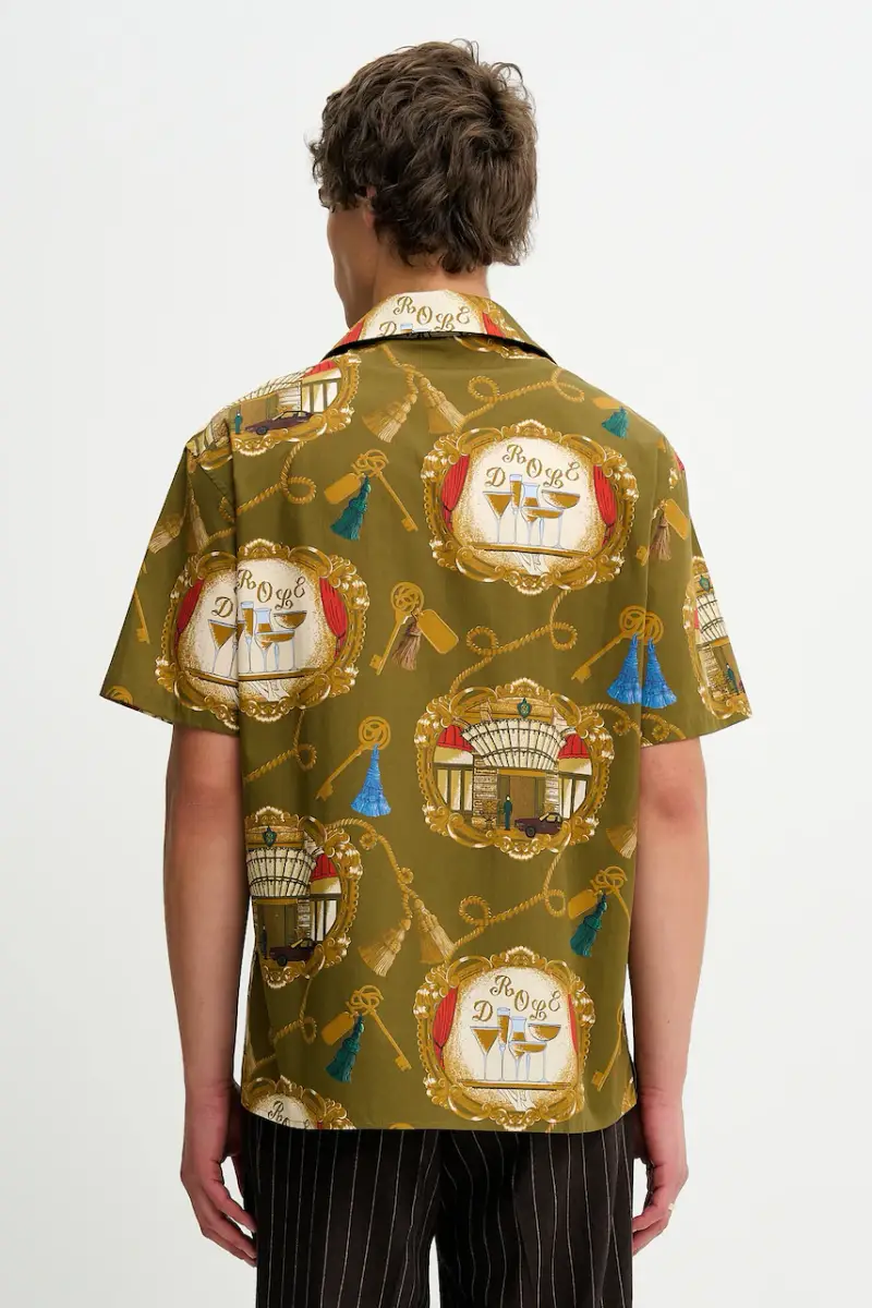 camicia in cotone La Chemise Grand HUtel Verde miniatura 3