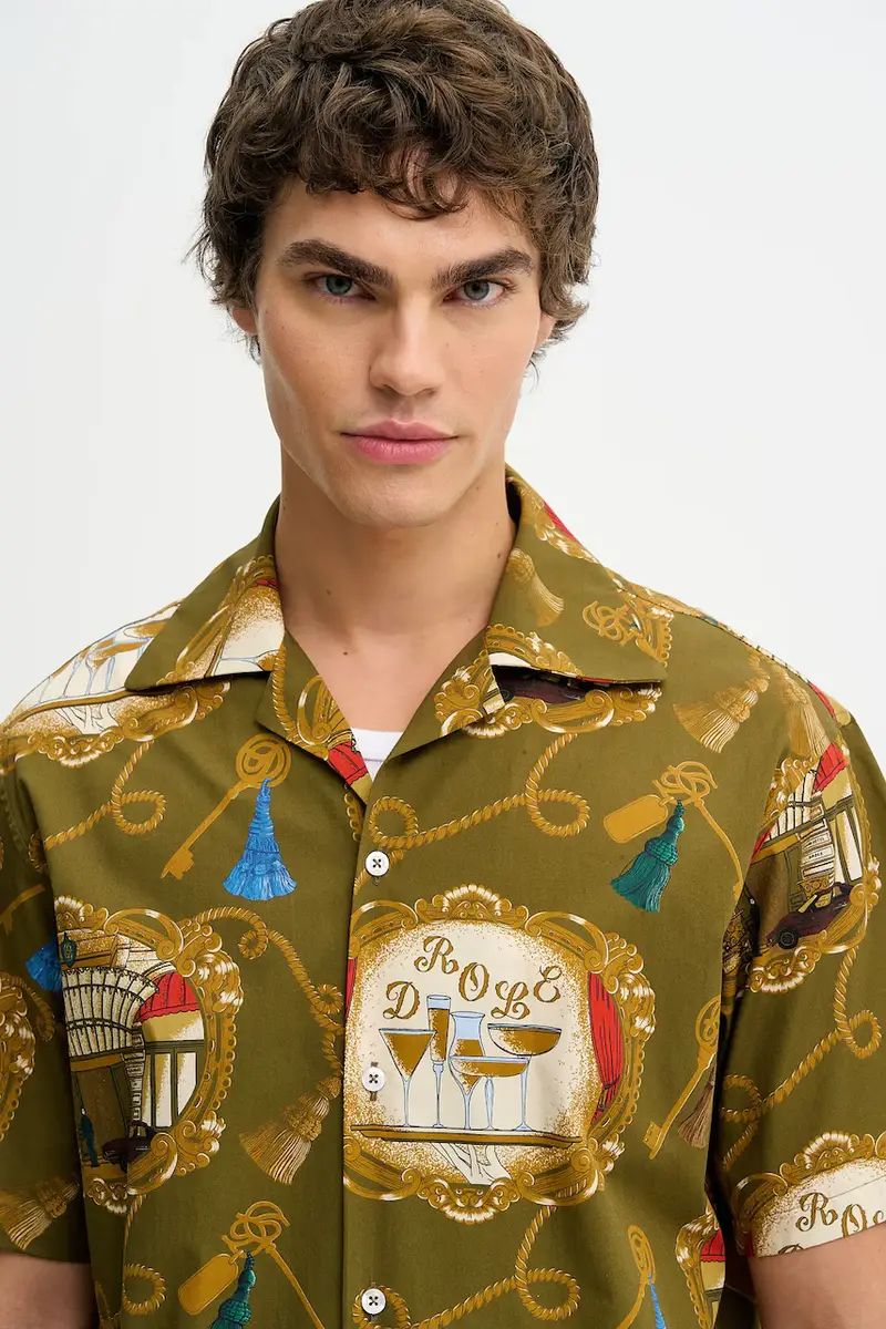 camicia in cotone La Chemise Grand HUtel Verde miniatura 4