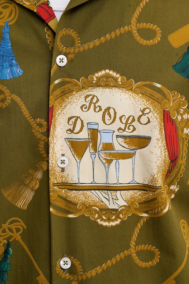 camicia in cotone La Chemise Grand HUtel Verde miniatura 5