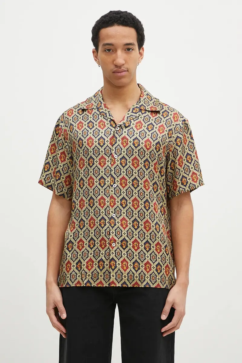 camicia La Chemise Ornements uomo colore blu navy F-SH198-VI015-NY