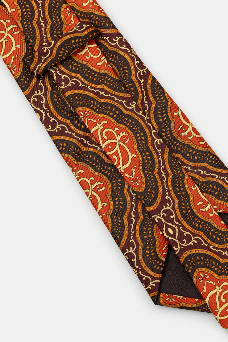 cravatta in seta La Cravate MEdaillon colore arancione I.TI002.SE016 miniatura 2