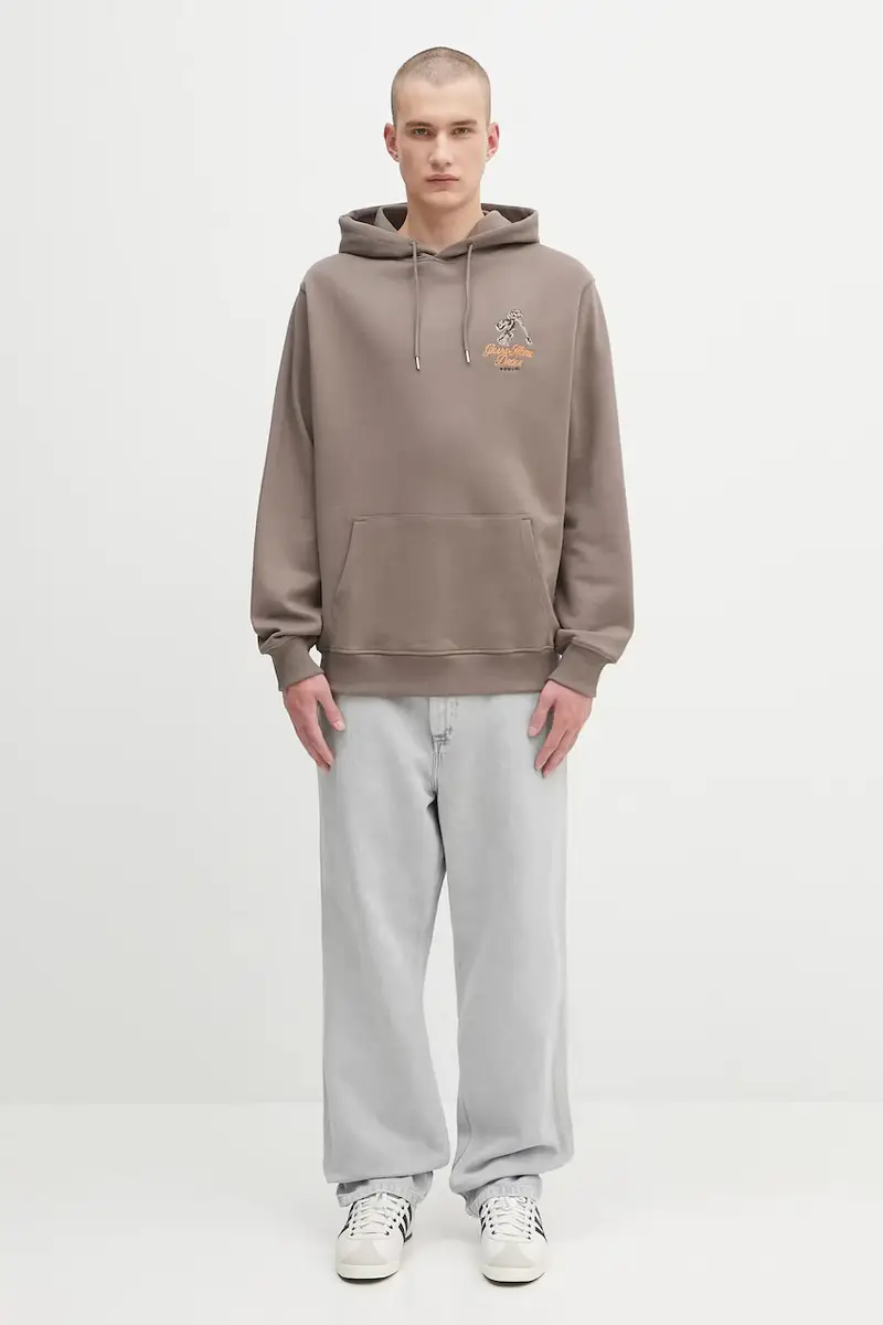 felpa in cotone Le Hoodie Grand HUtel Marrone miniatura 5