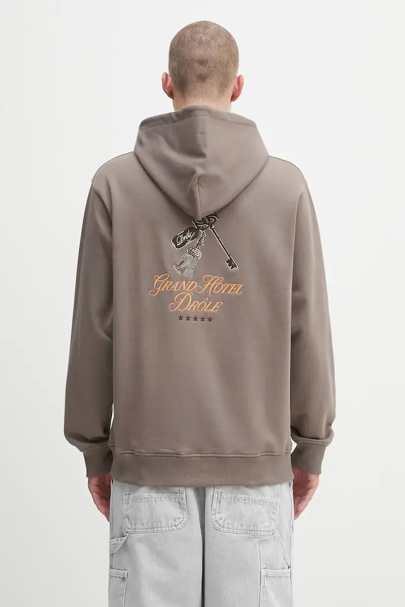 felpa in cotone Le Hoodie Grand HUtel Marrone