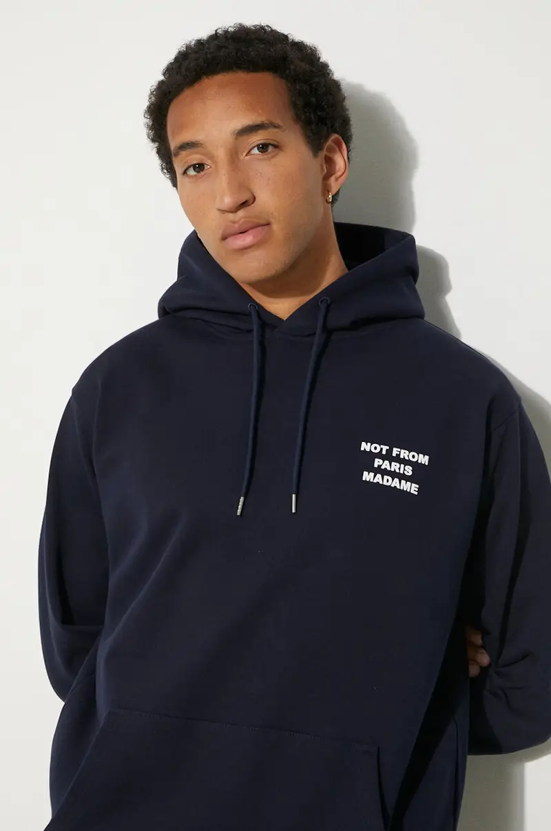 felpa in cotone Le Hoodie Slogan Blu navy miniatura 2