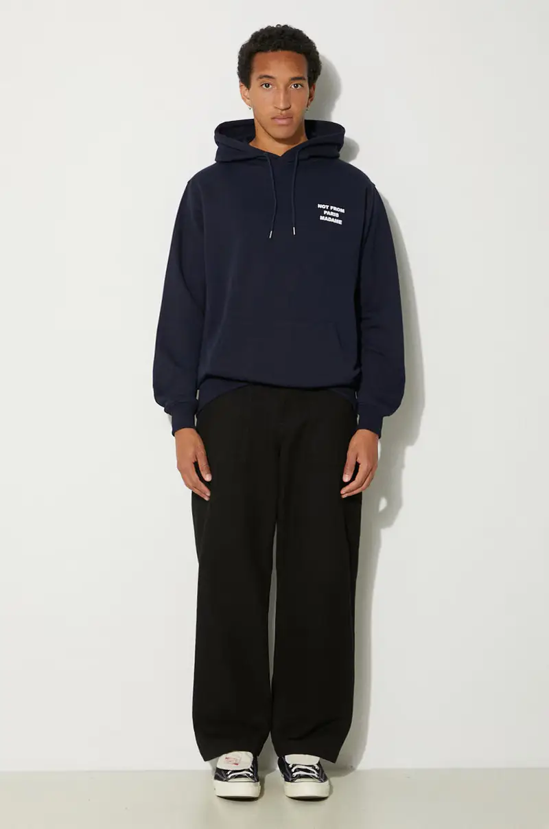 felpa in cotone Le Hoodie Slogan Blu navy miniatura 3