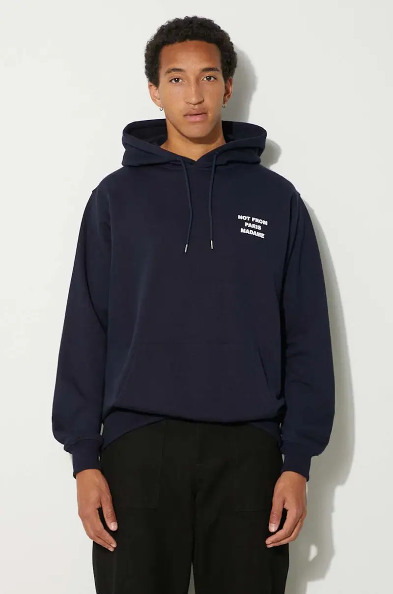 felpa in cotone Le Hoodie Slogan Blu navy miniatura 4