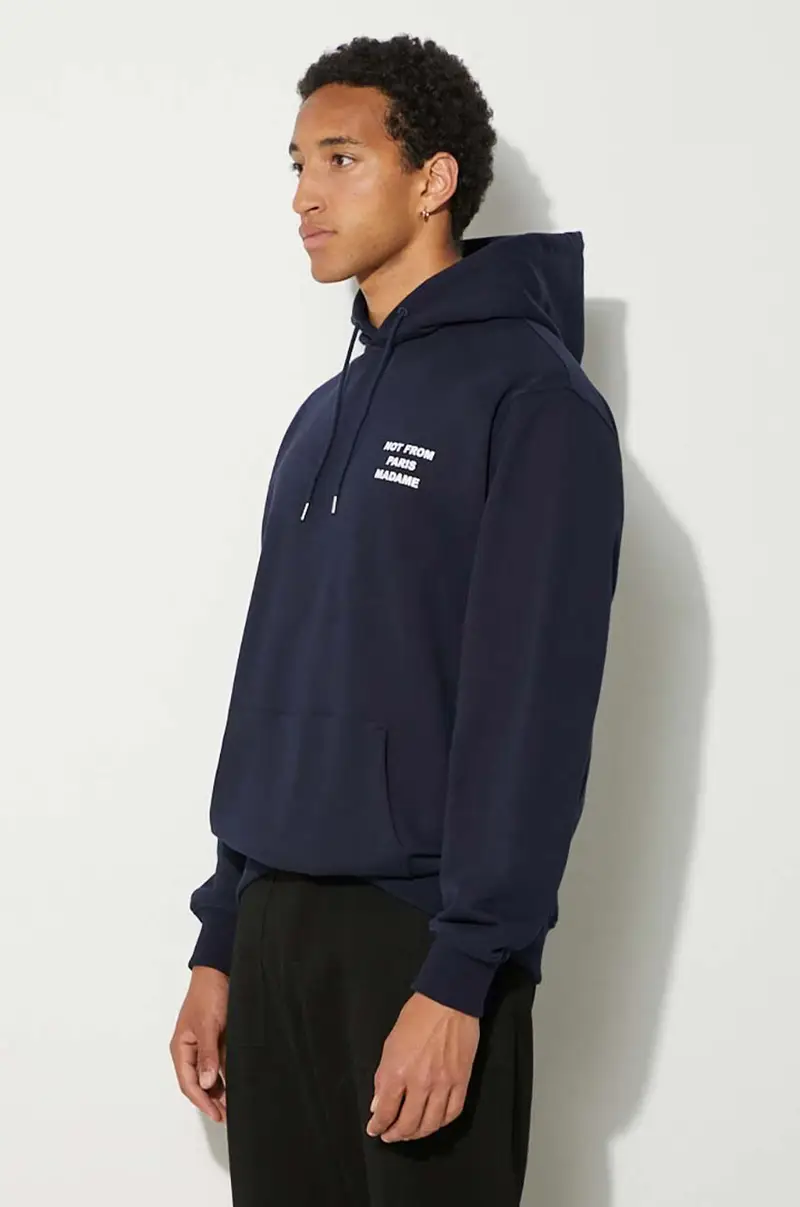 felpa in cotone Le Hoodie Slogan Blu navy miniatura 5