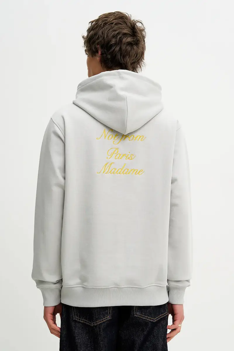 felpa in cotone Le Hoodie Slogan Calligraphy Grigio