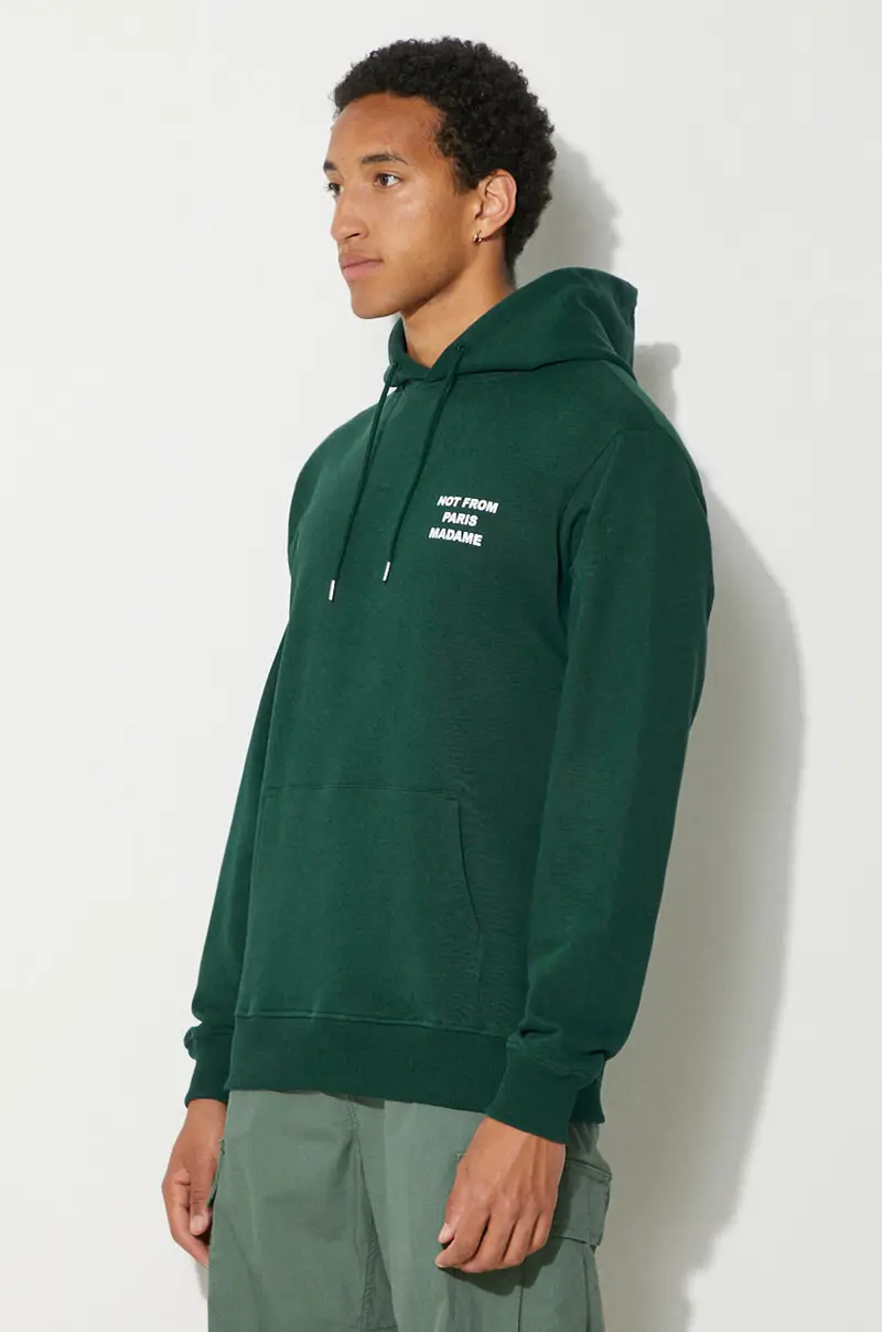 felpa in cotone Le Hoodie Slogan Verde miniatura 3