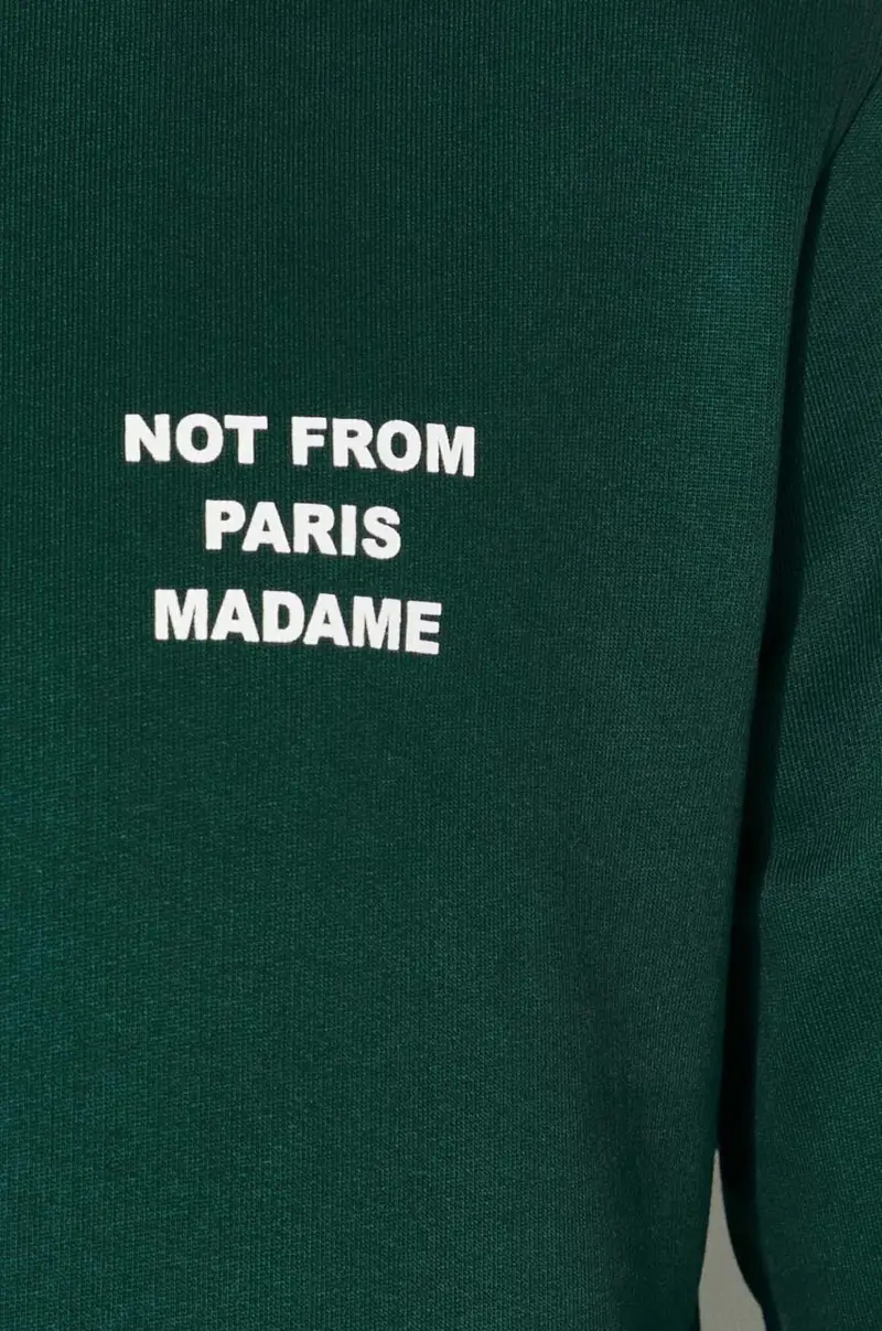 felpa in cotone Le Hoodie Slogan Verde miniatura 5