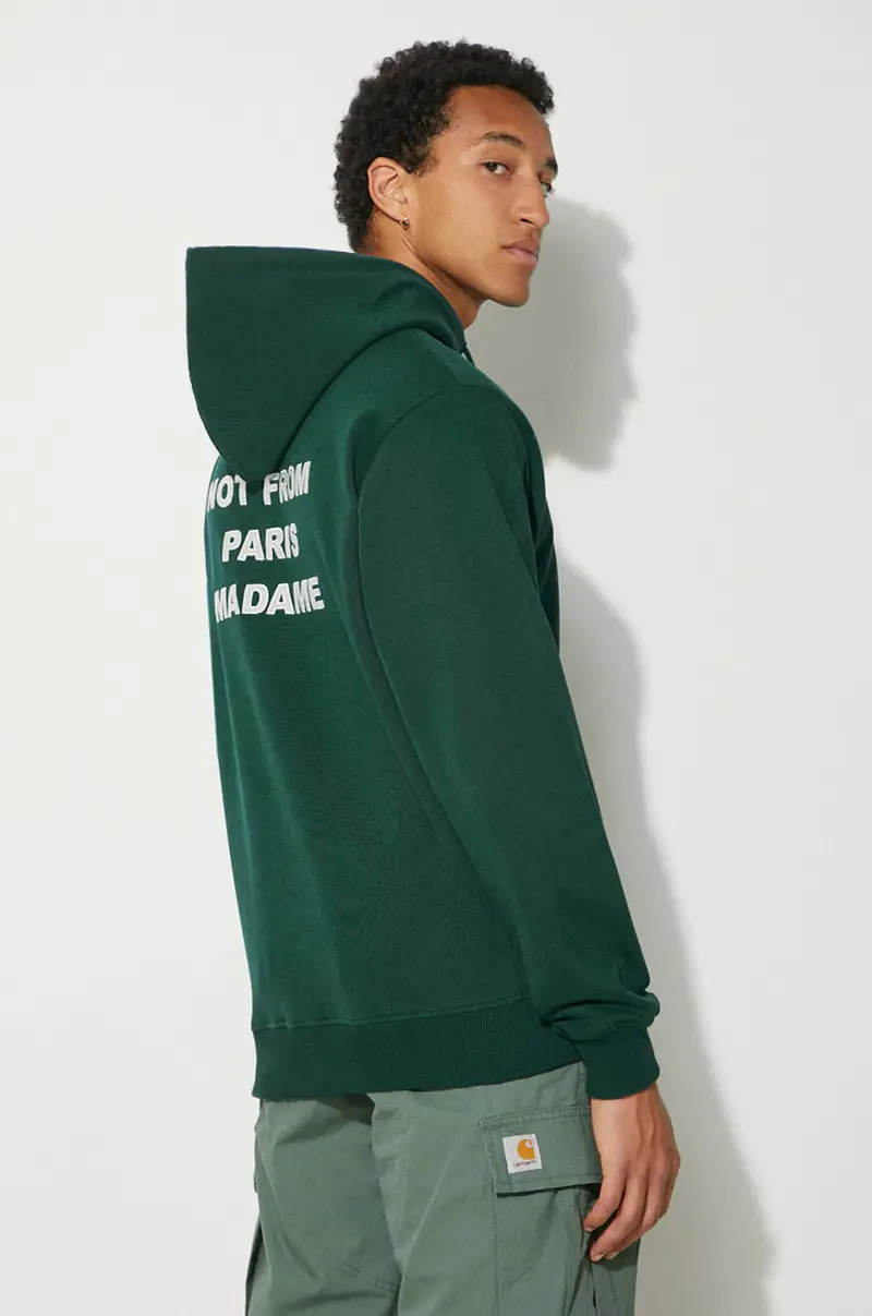 felpa in cotone Le Hoodie Slogan Verde