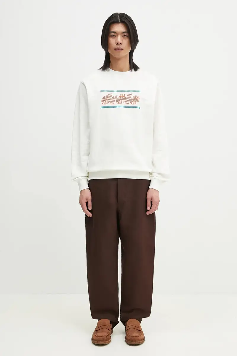 felpa in cotone Le Sweatshirt Pique Tennis Bianco miniatura 5