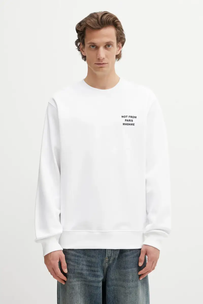 felpa in cotone Le Sweatshirt Slogan Bianco miniatura 3