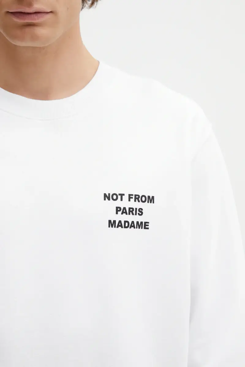 felpa in cotone Le Sweatshirt Slogan Bianco miniatura 4