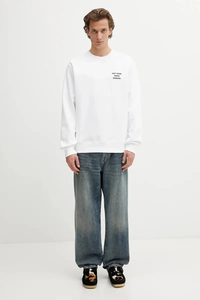 felpa in cotone Le Sweatshirt Slogan Bianco miniatura 5