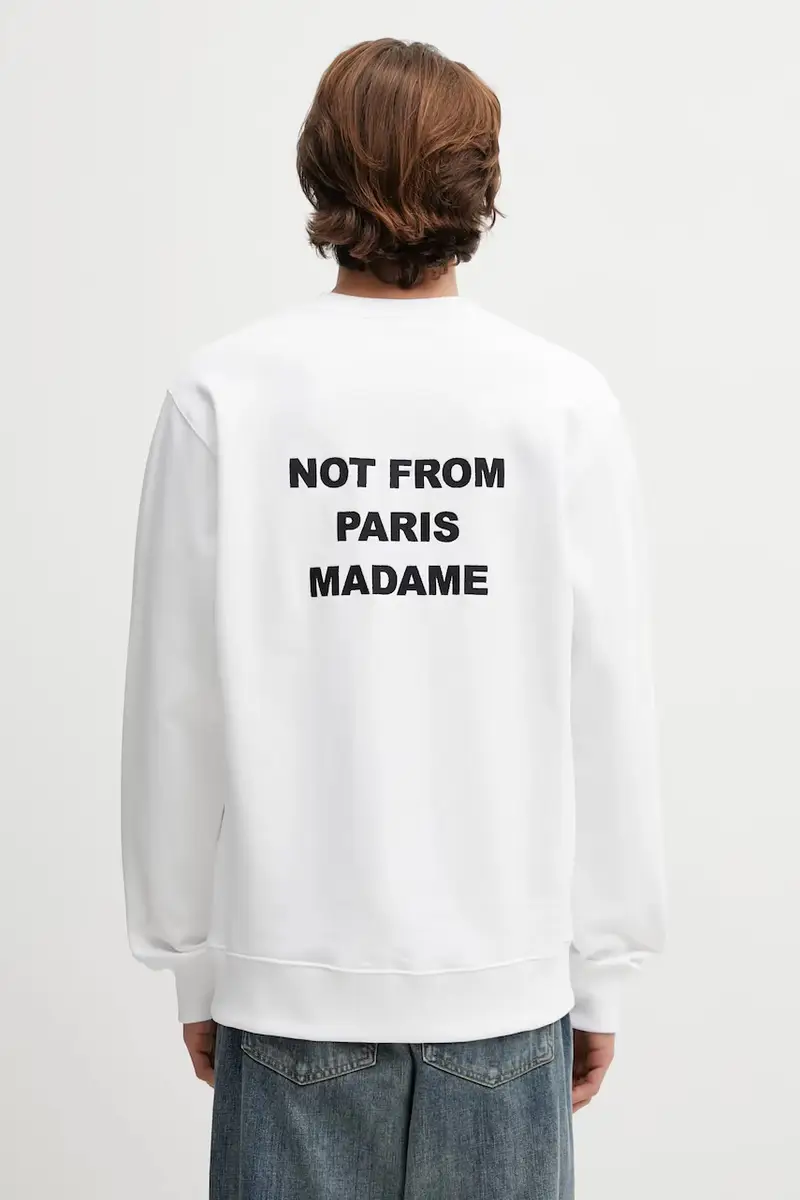 felpa in cotone Le Sweatshirt Slogan Bianco