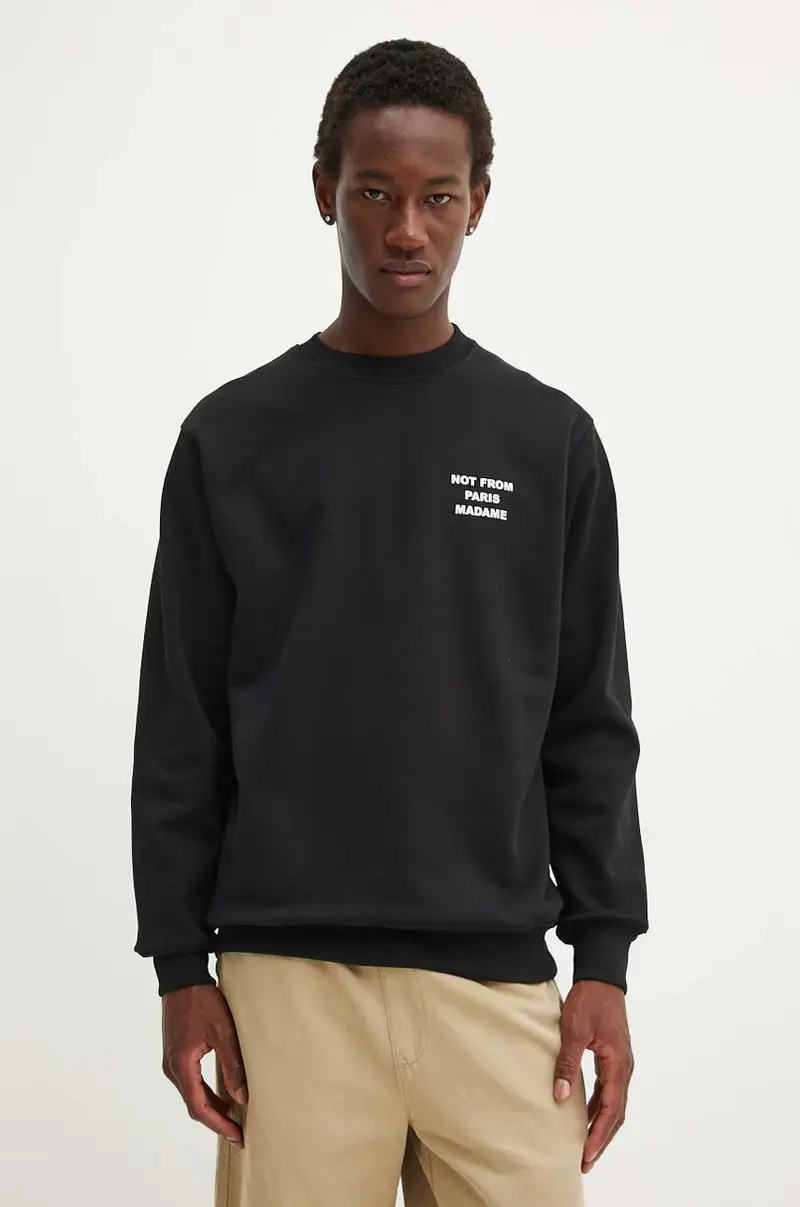 felpa in cotone Nero miniatura 2