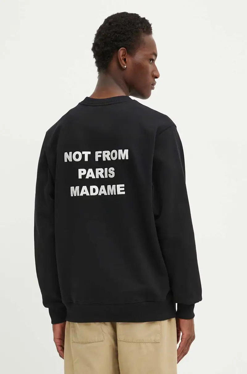 felpa in cotone Nero miniatura 4