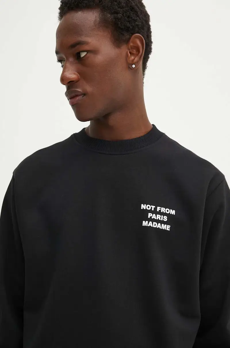 felpa in cotone Nero miniatura 5