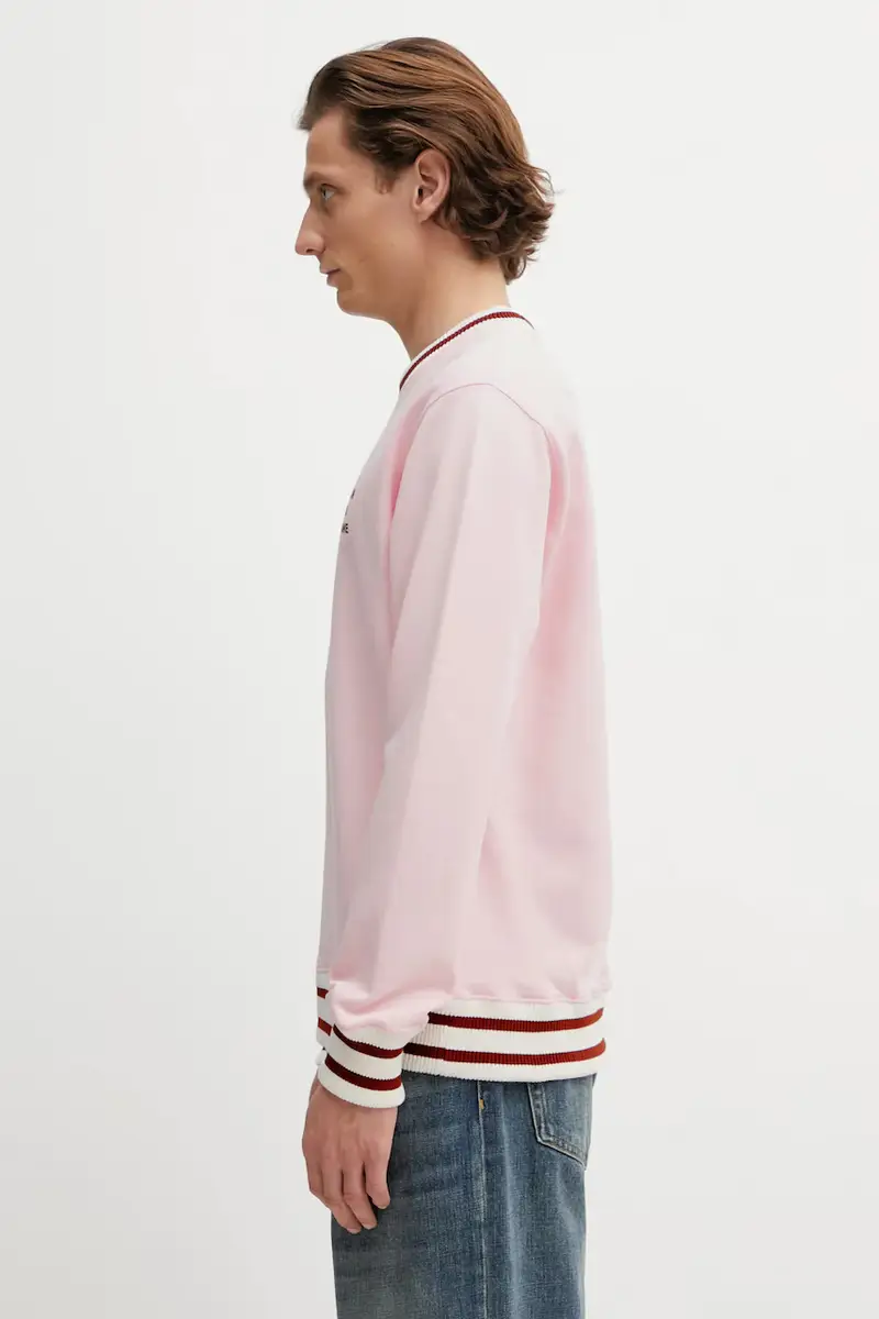 Drole De Monsieur Maglia cotone Slogan Sport rosa miniatura 2