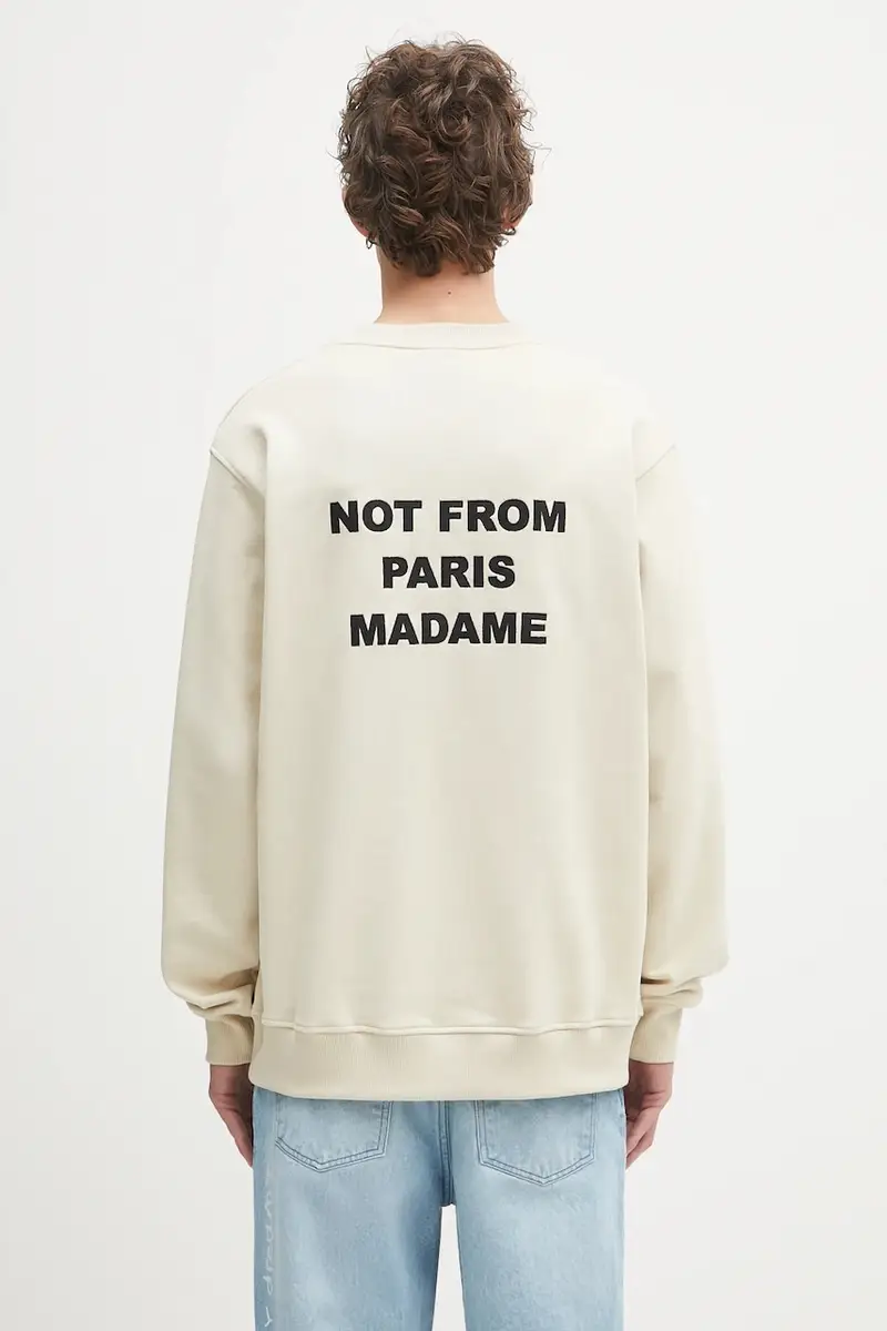 felpa in cotone uomo colore beige PERM.SW149.CO127 Le Sweatshirt Slogan