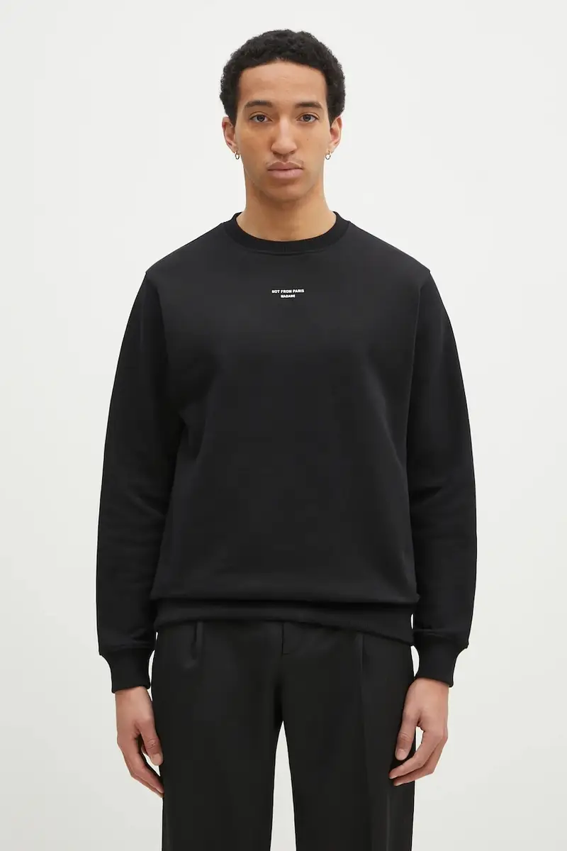 felpa in cotone uomo colore nero PERM.SW148.CO127 Le Sweatshirt Slogan Cl