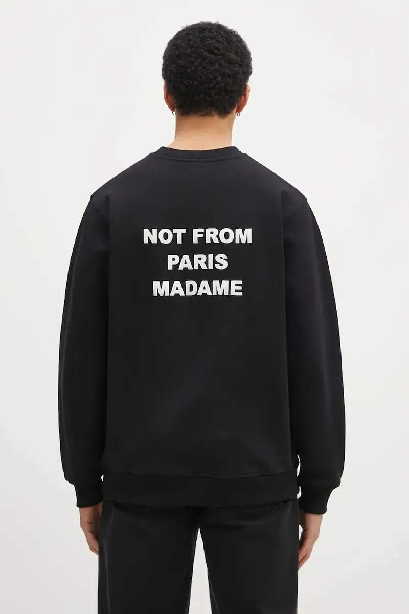 felpa in cotone uomo colore nero PERM.SW149.CO127 Le Sweatshirt Slogan