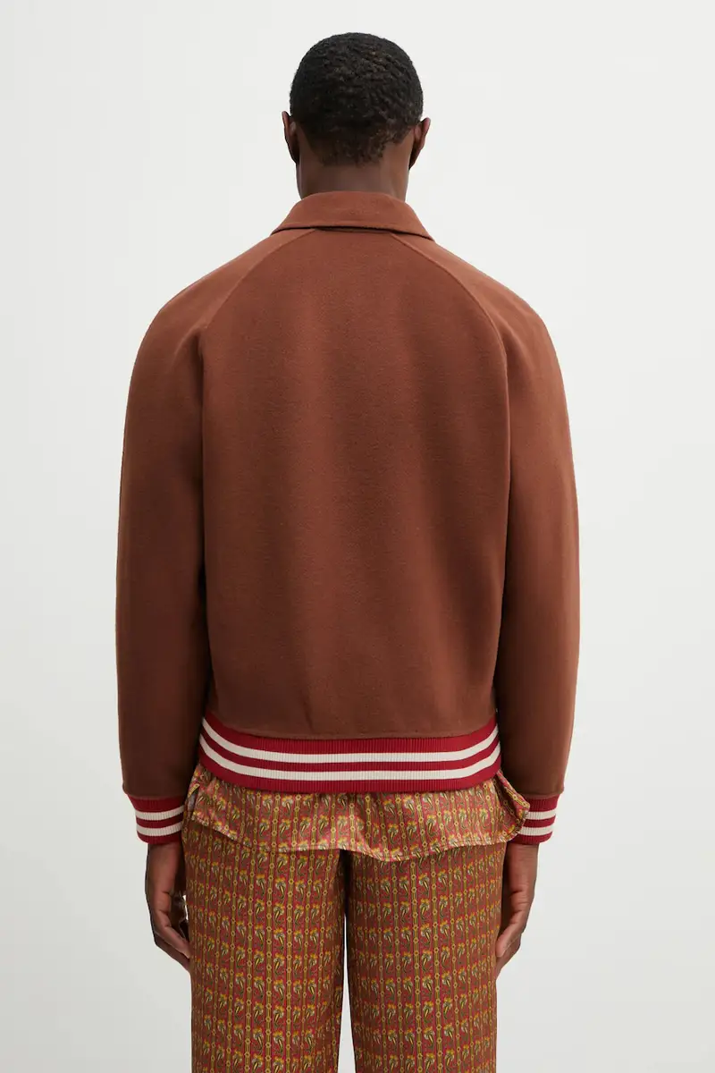 Drole De Monsieur Giacca bomber marrone in lana miniatura 3