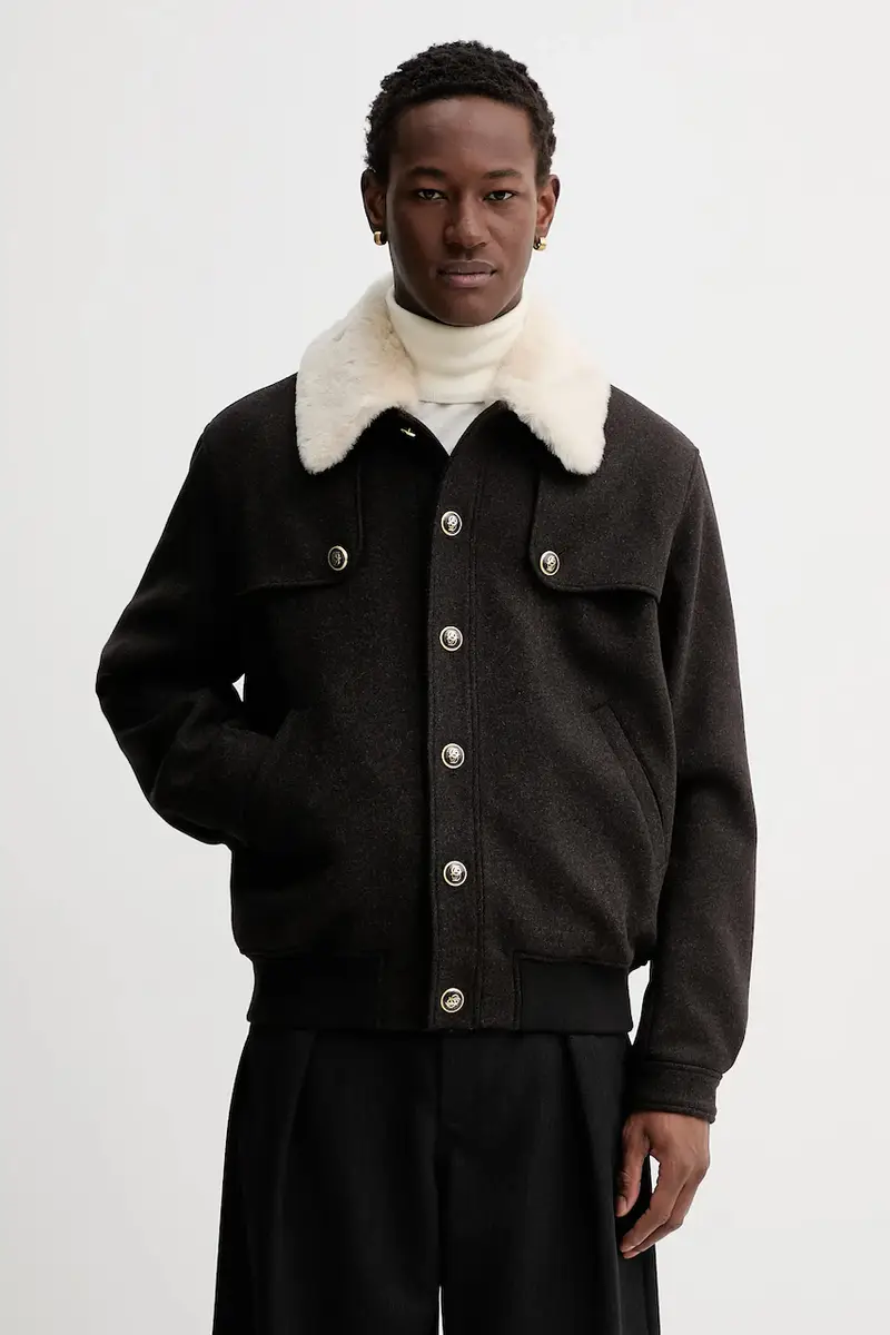 giacca con lana Le Blouson Laine Marrone