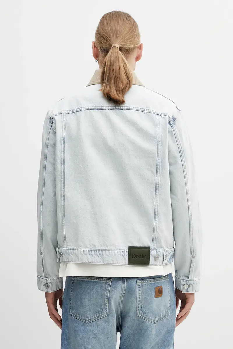 giacca di jeans in cotone La Veste Jean Délavée colore blu PERM.JT256.CO123.LBE miniatura 3