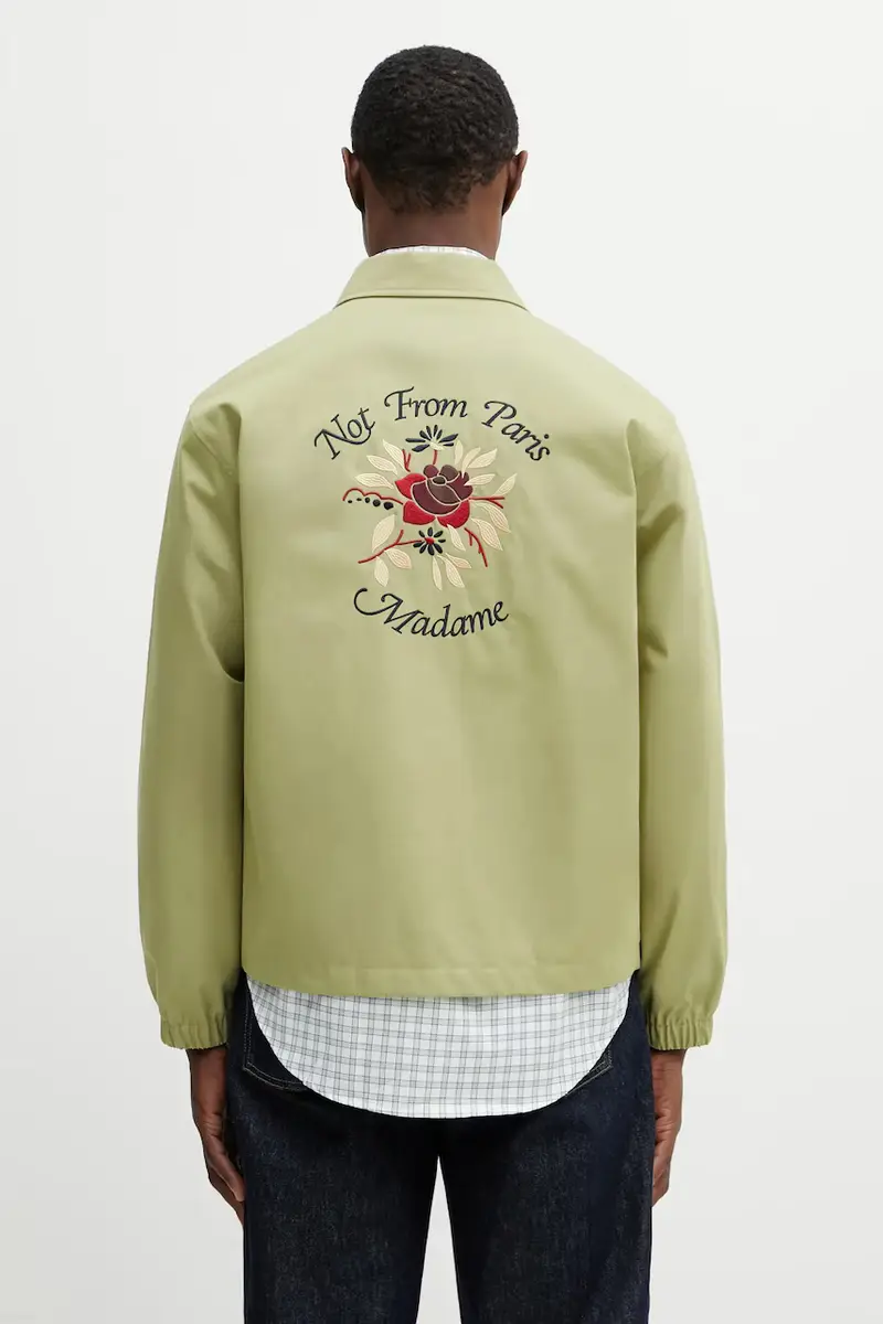 Drole De Monsieur Giacca in Cotone Verde miniatura 3