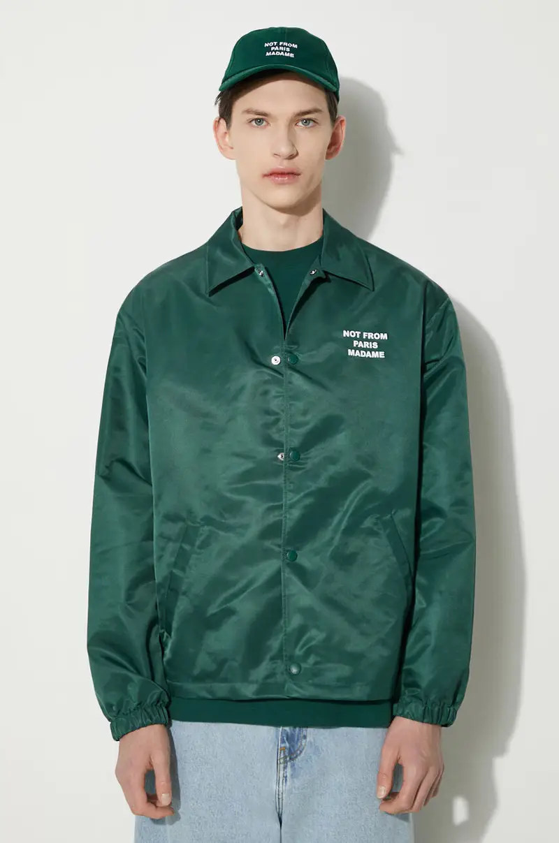 giacca La Veste Slogan uomo colore verde PERM-JT183-PA014-DGN