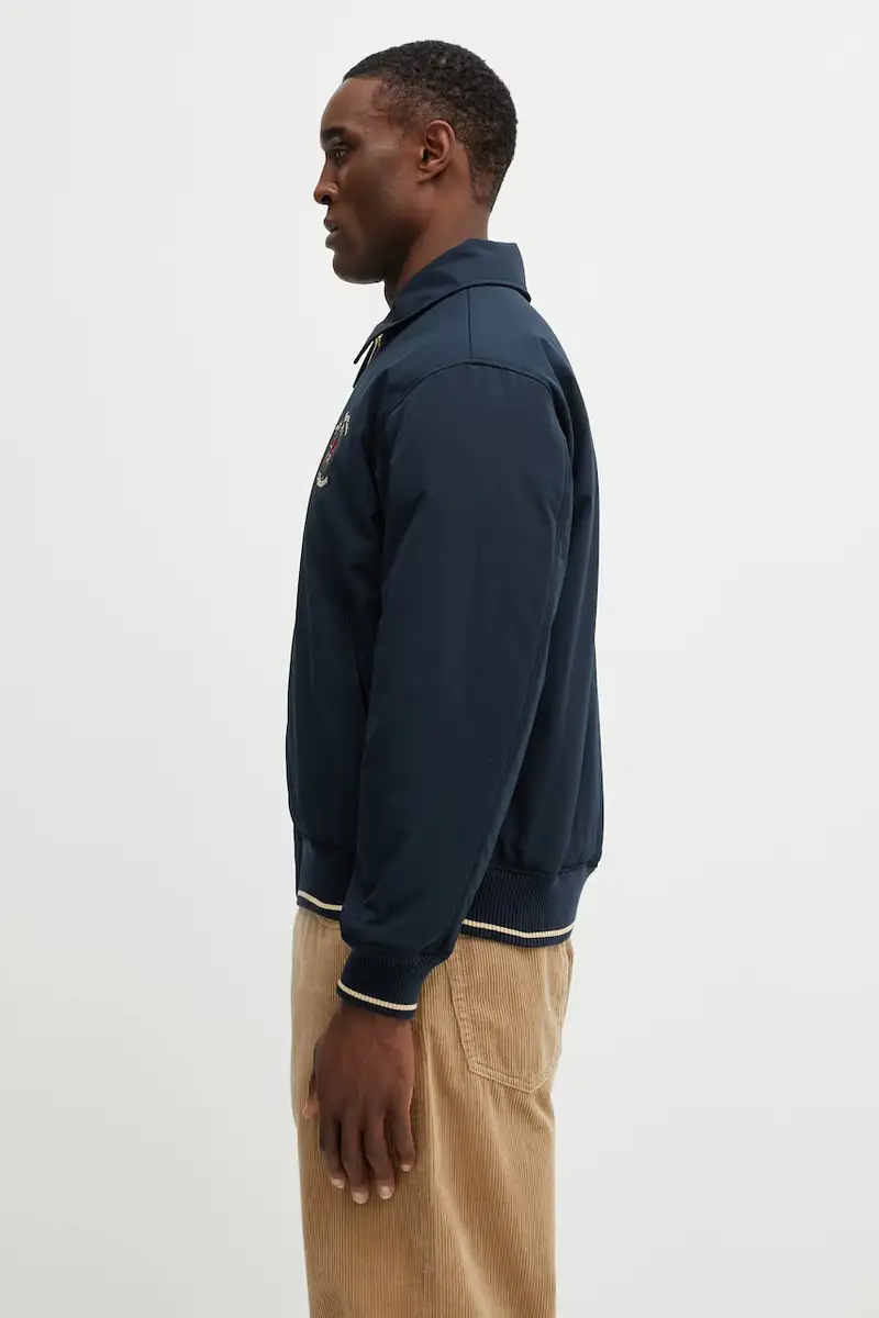 Drole De Monsieur Giacca Slogan Rose Blu navy miniatura 2