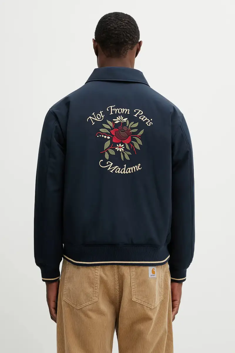 Drole De Monsieur Giacca Slogan Rose Blu navy