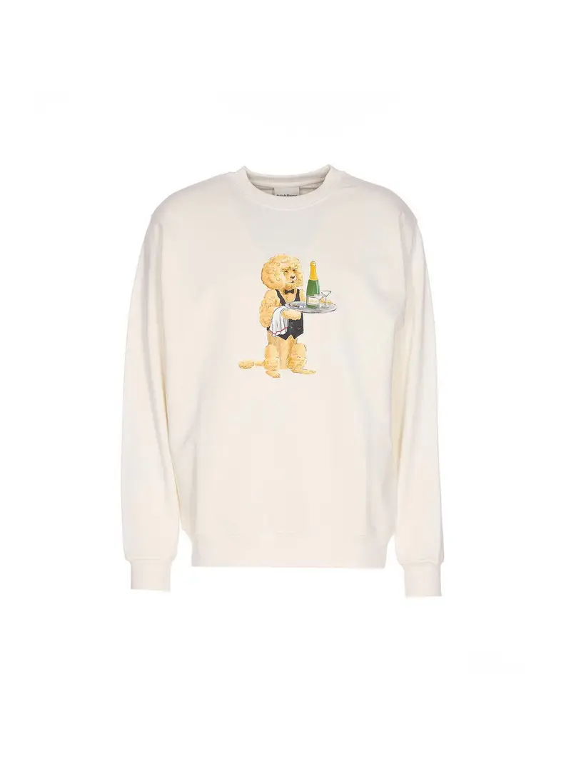 Le Poodle Sweatshirt Bianco