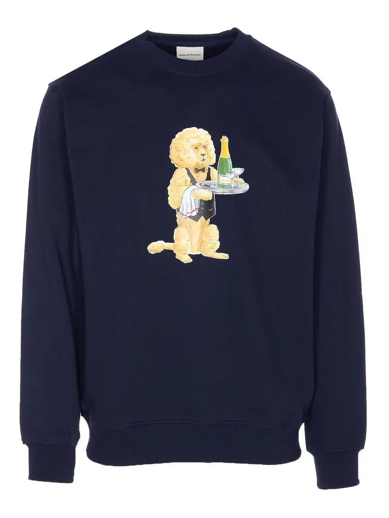 Le Poodle Sweatshirt Blu