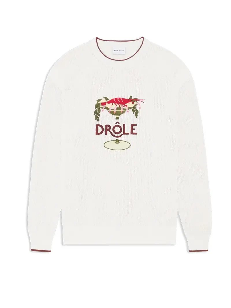 Drôle de Monsieur - Maglione con Grafica BIANCO