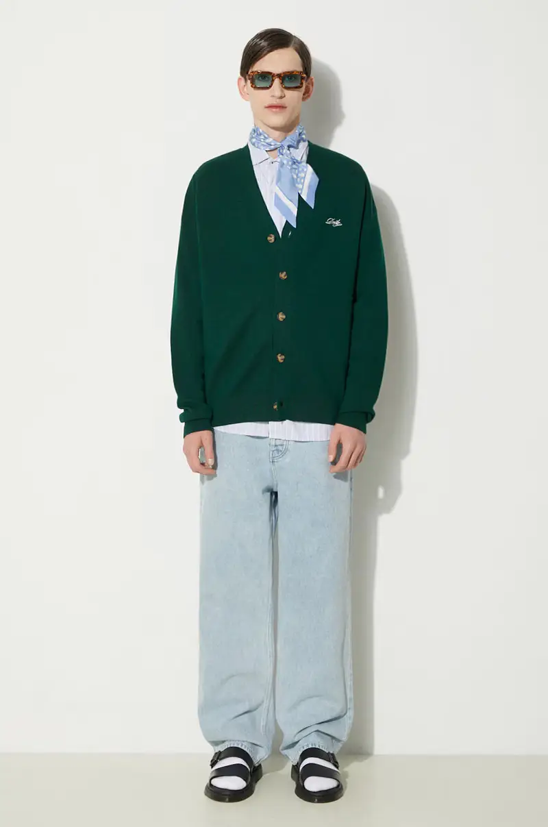 Drole De Monsieur Cardigan Uomo Verde 2722619 miniatura 2