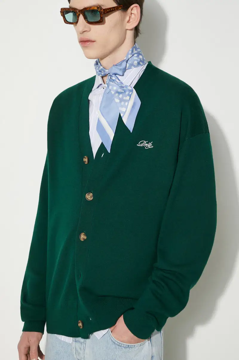 Drole De Monsieur Cardigan Uomo Verde 2722619
