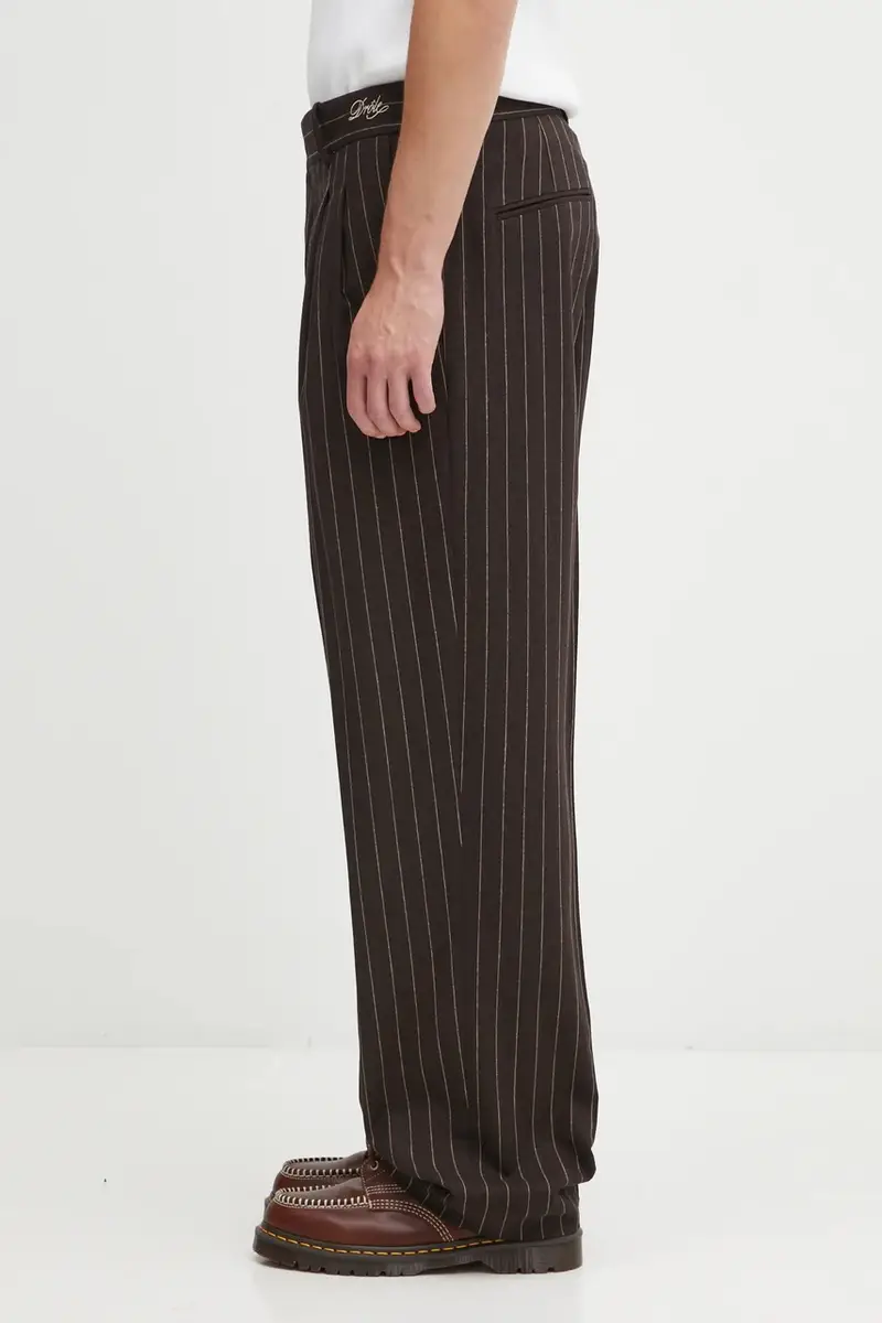 pantaloni con lana Le Pantalon Pinstripes colore marrone I.BP165.WO040 miniatura 2