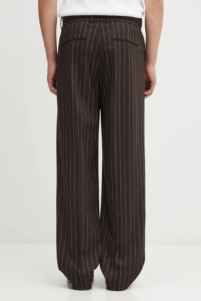 pantaloni con lana Le Pantalon Pinstripes colore marrone I.BP165.WO040 miniatura 3
