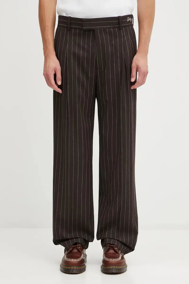 pantaloni con lana Le Pantalon Pinstripes colore marrone I.BP165.WO040