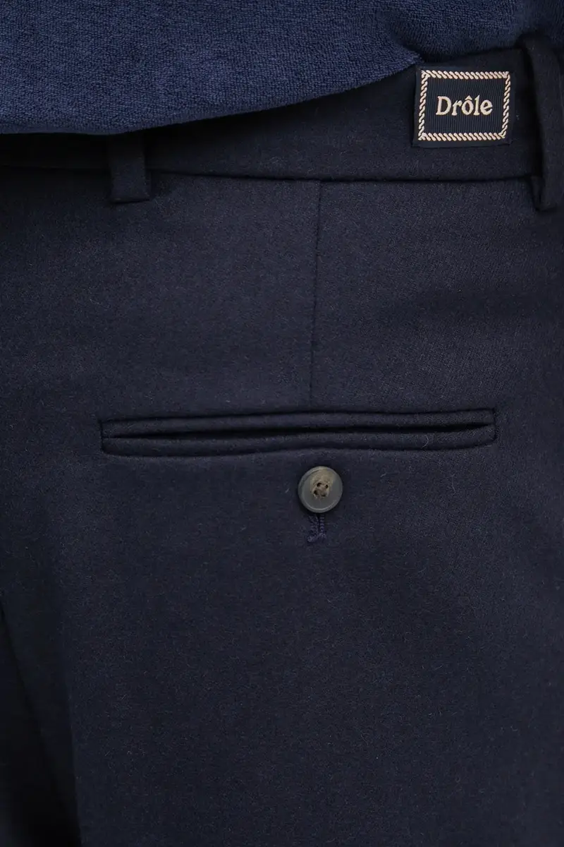 pantaloni con lana Le Pantalon Plis Cropped colore blu navy I.BP192.WV008 miniatura 4